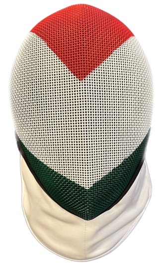 OK-Fencing Tőr Fejvéd fix béléssel, nemzeti színű festéssel