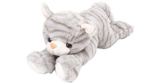 Cica plüssfigura - szürke, 25 cm