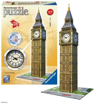Ravensburger 3D puzzle - Big Ben valódi órával 216 db-os
