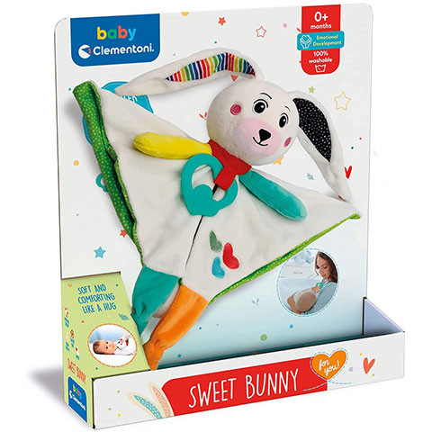 Clementoni Baby Nyuszi szundikendő rágókával