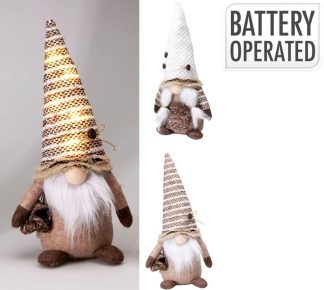 Világító LED-es gnome figura, 36 cm