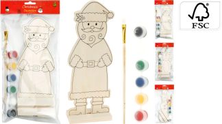 Karácsonyi dekoráció festő játékszett, 23 cm, 3 féle,