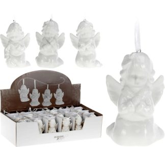 Akasztós Angyal dekor figura, 9 cm, 4 féle