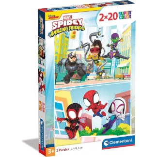 Disney Spidey 2 x 20 db-os Supercolor puzzle Clementoni