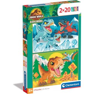 Jurassic World 2 x 20 db-os Supercolor puzzle Clementoni