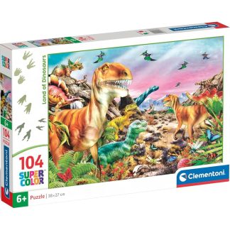 Dinoszauruszok földje 104 db-os Supercolor puzzle Clementoni
