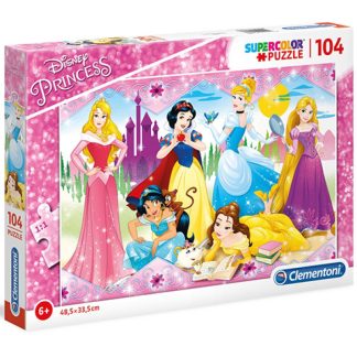 Disney Hercegnők Supercolor puzzle 104 db-os Clementoni