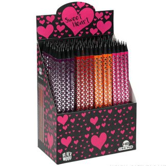 Spirit: Szívecske mintás fekete HB grafitceruza