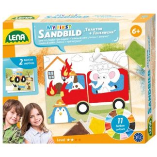 LENA : Az első homokképem - járművek homokfestő szett