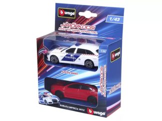 Bburago 1 /43 - Audi A6 rendőrautó és üldözöttje (Subaru Impreza)