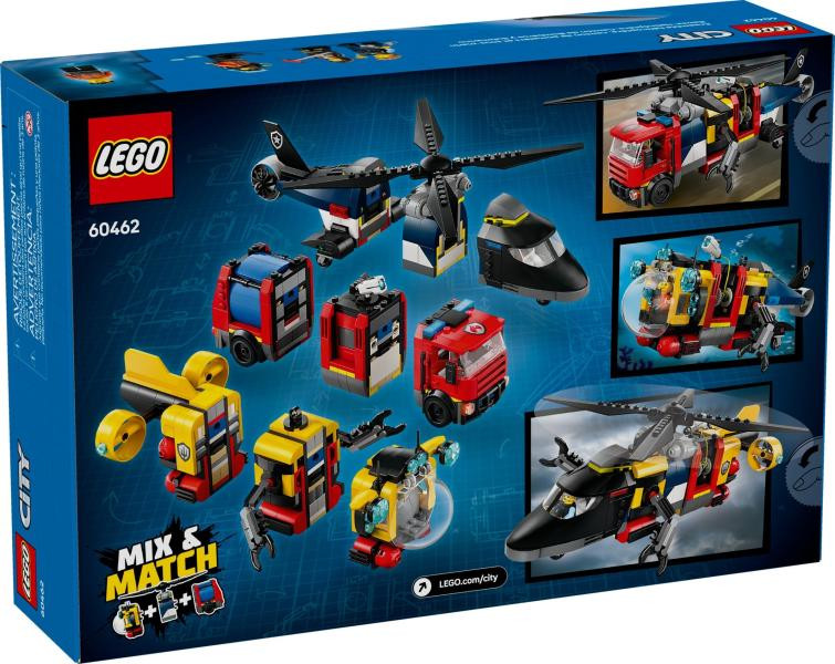 LEGO City 60462 - Helikopter tűzoltóautó és tengeralattjáró egy csomagban - Image 2