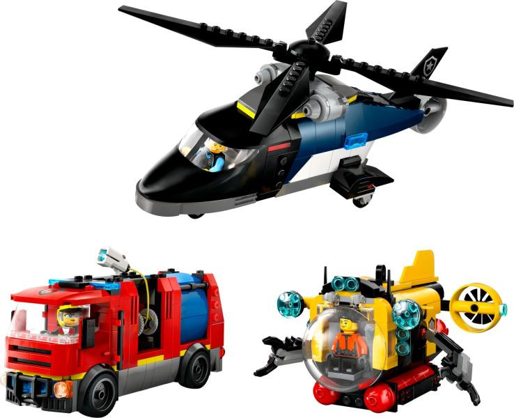 LEGO City 60462 - Helikopter tűzoltóautó és tengeralattjáró egy csomagban - Image 3