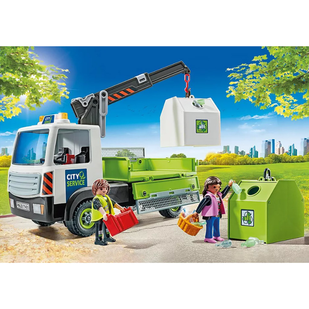 Playmobil 71431 - Üveghulladék gyűjtő kukásautó - Image 2