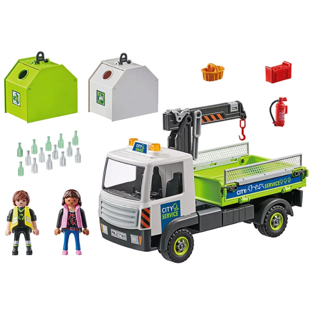 Playmobil 71431 - Üveghulladék gyűjtő kukásautó - Image 3