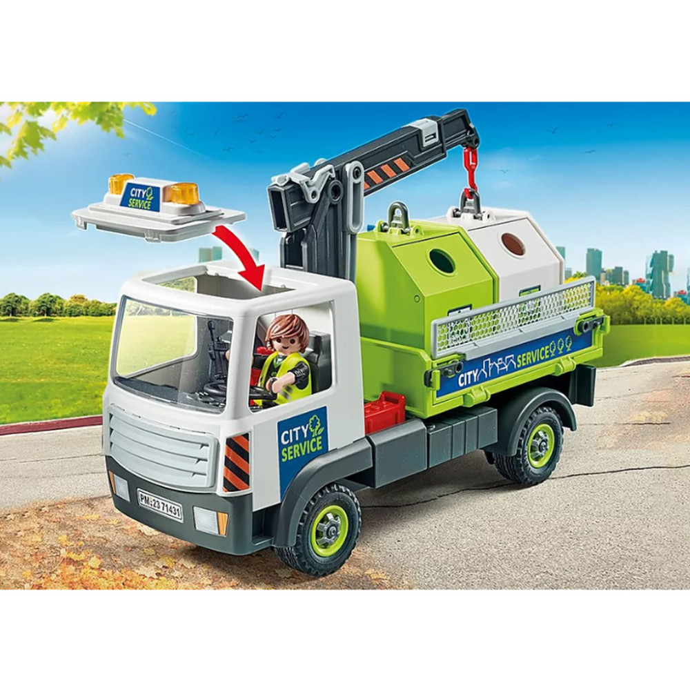 Playmobil 71431 - Üveghulladék gyűjtő kukásautó - Image 4