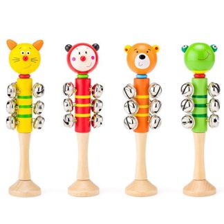 VIDÁM ÁLLATFEJES CSÖRGŐBOT BABÁKNAK