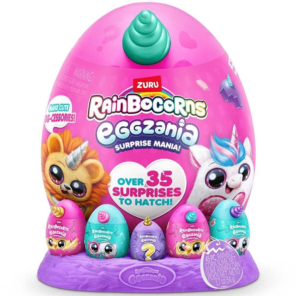 Rainbocorns: Eggzania meglepetés tojás plüssfigurával többféle változatban 1db
