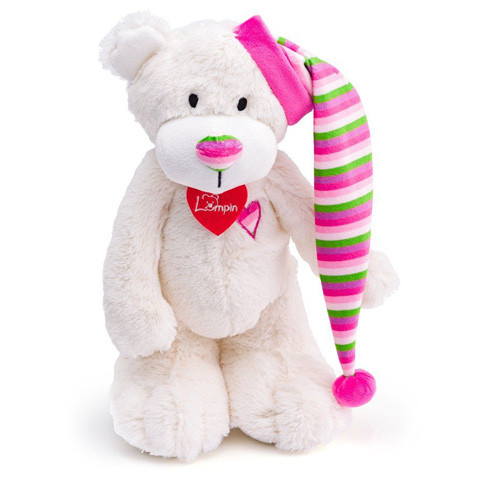 Theodor maci plüss fehér színben 35 cm -Lumpin