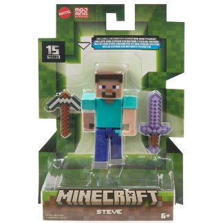 Minecraft: Steve 8cm-es akciófigura kiegészítőkkel - Mattel