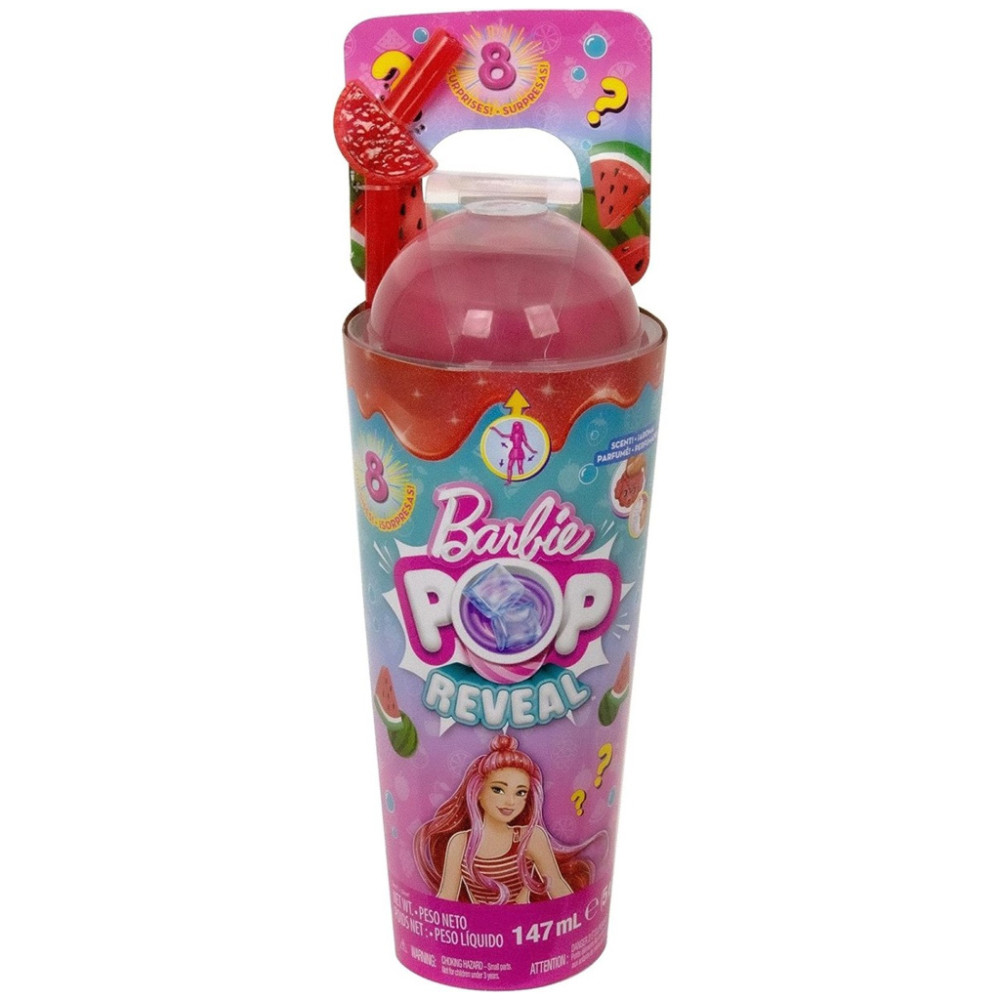 Barbie: Slime Reveal meglepetés baba - Rózsaszín hajú baba gyümölcsös szoknyában - Image 4