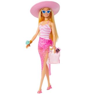 Barbie The Movie: Barbie Beach baba strandfelszereléssel