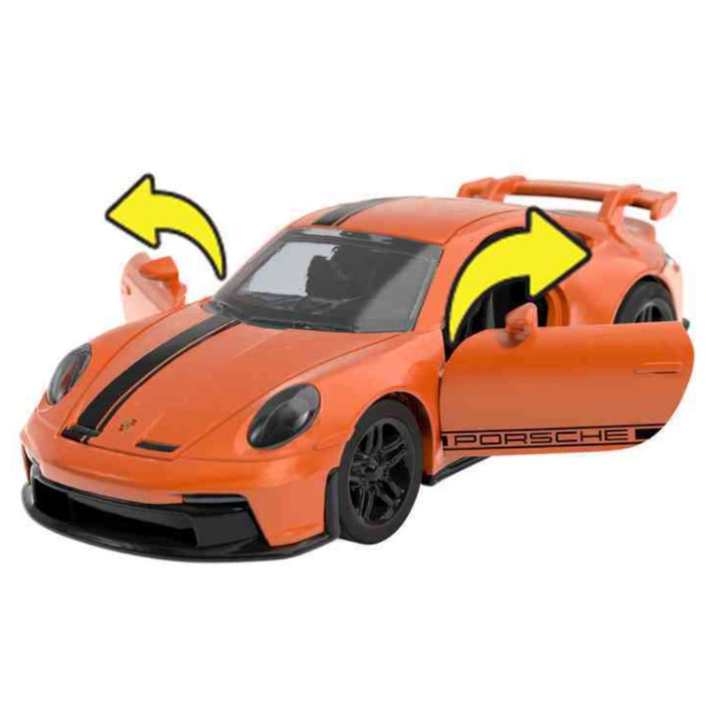 Hot Wheels: Pull-Back Speeders Porsche 911 GT3 hátrahúzható fém kisautó modell 1/43 - Mattel - Image 2