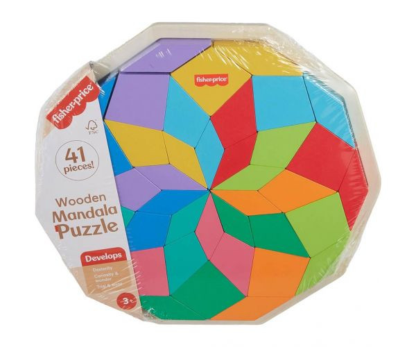 Fisher-Price: Wood Fa mandala színkirakó