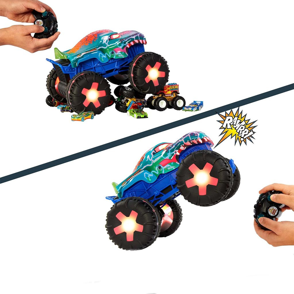 Hot Wheels Monster Trucks: Távirányítós interaktív Mega Wrex monster kisautó - Mattel - Image 4