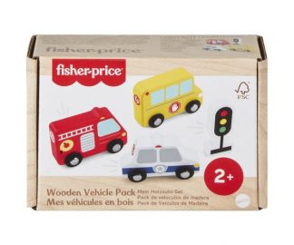 Fisher-Price: Wood fa kisautó szett - Mattel
