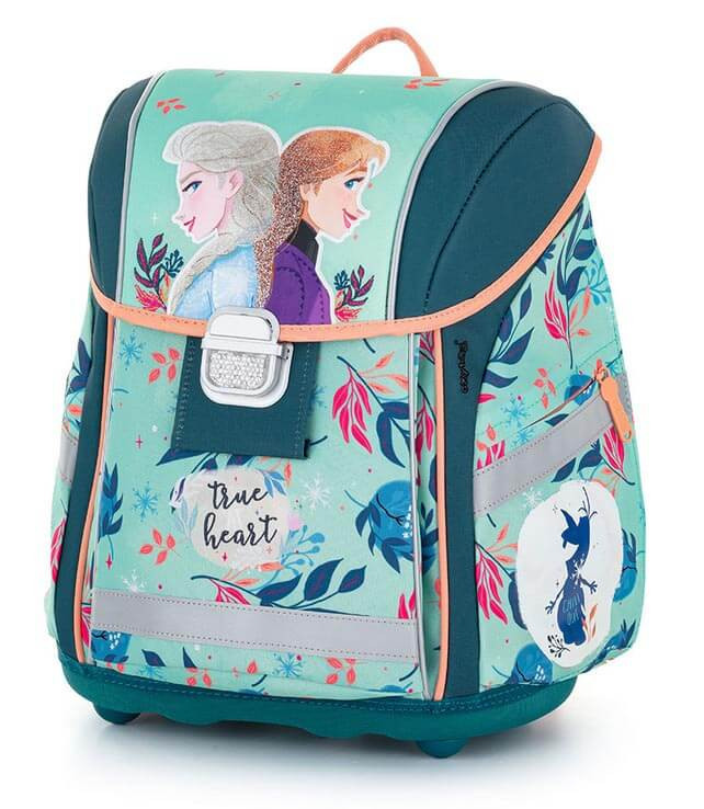 Jégvarázs csatos ergonómikus iskolatáska tolltartóval és tornazsákkal, zöld - Image 2