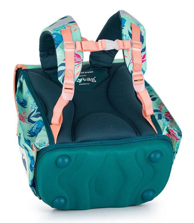 Jégvarázs csatos ergonómikus iskolatáska tolltartóval és tornazsákkal, zöld - Image 3