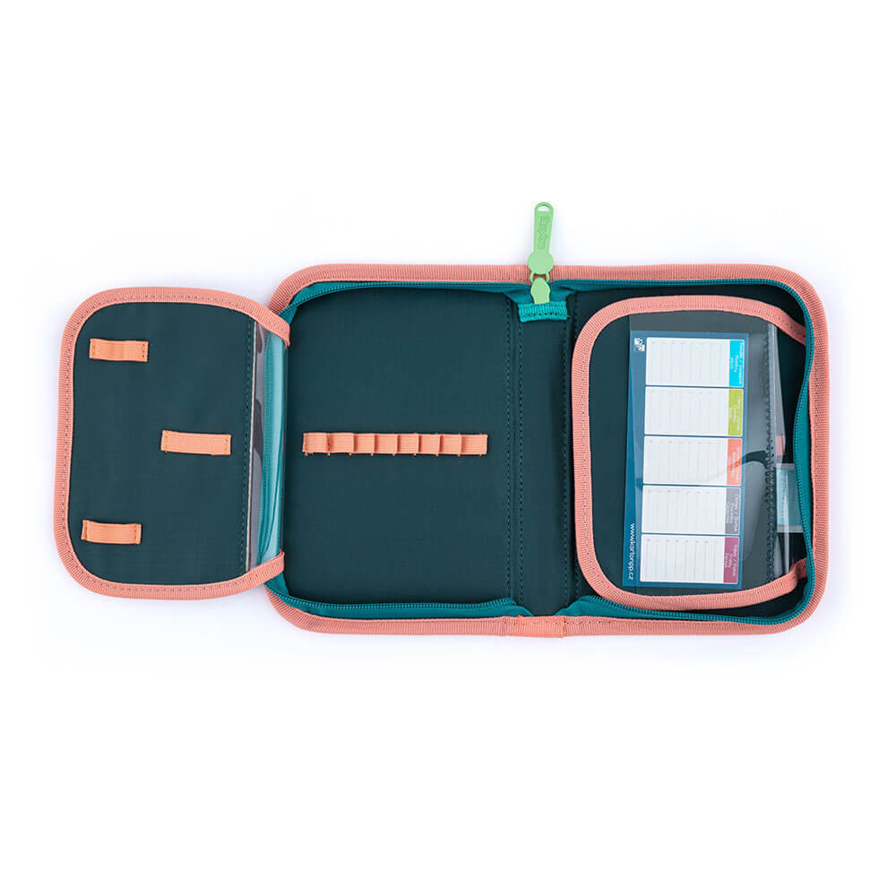 Jégvarázs csatos ergonómikus iskolatáska tolltartóval és tornazsákkal, zöld - Image 4