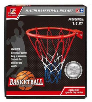 Fém kosárlabda palánk szett hálóval és kiegészítőkkel