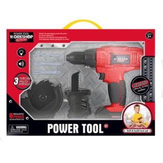 Elektromos 3 az 1-ben átalakítható fúró és fűrészgép fénnyel és hanggal