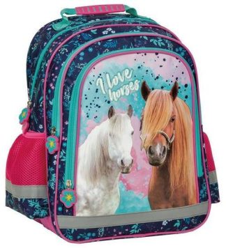 Lovas iskolatáska, hátizsák - I love horses - Trikolor