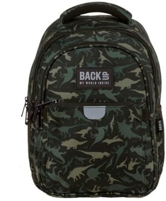 BackUp Terepmintás Dinoszaurusz hátizsák - 3 rekeszes - Moro