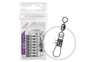 Carp Zoom Hordótestű forgó biztonsági kapoccsal, #8, 10 db