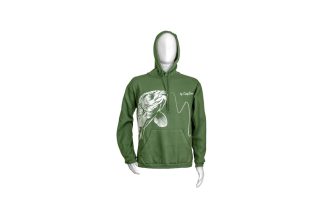 Carp Zoom Pontyos kapucnis pulóver, XL, zöld