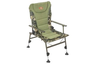 Carp Zoom N2 Komfort karfás horgász szék, 50x50x35/88 cm, Camou/Fleece