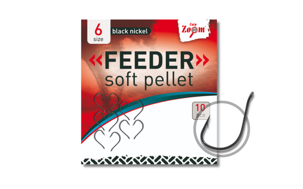 Carp Zoom Feeder horog puha pellethez, #14, 10 db