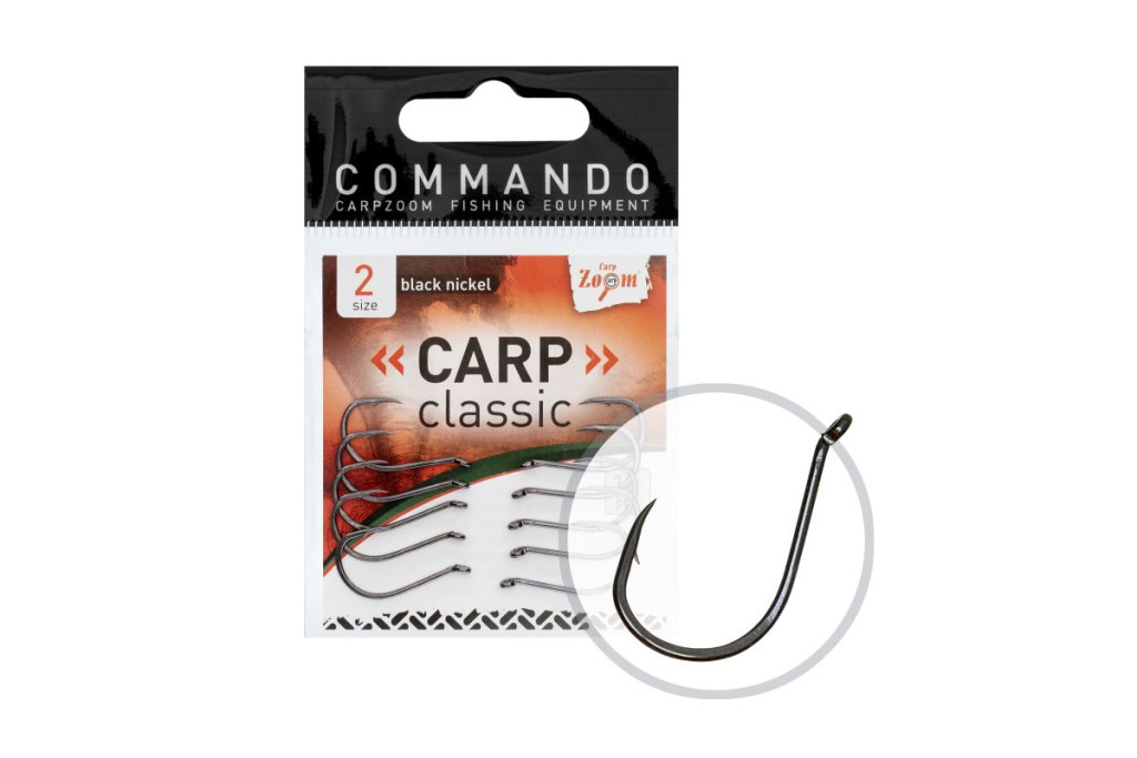 Carp Zoom Klasszikus pontyozó horog, #1/0, 10 db