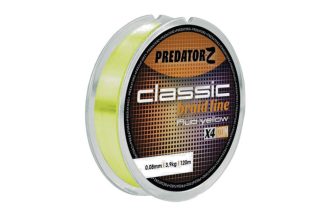 Predator-Z Classic fonott zsinór-fluo sárga, o 0,08 mm, 120 m, 3,9 kg