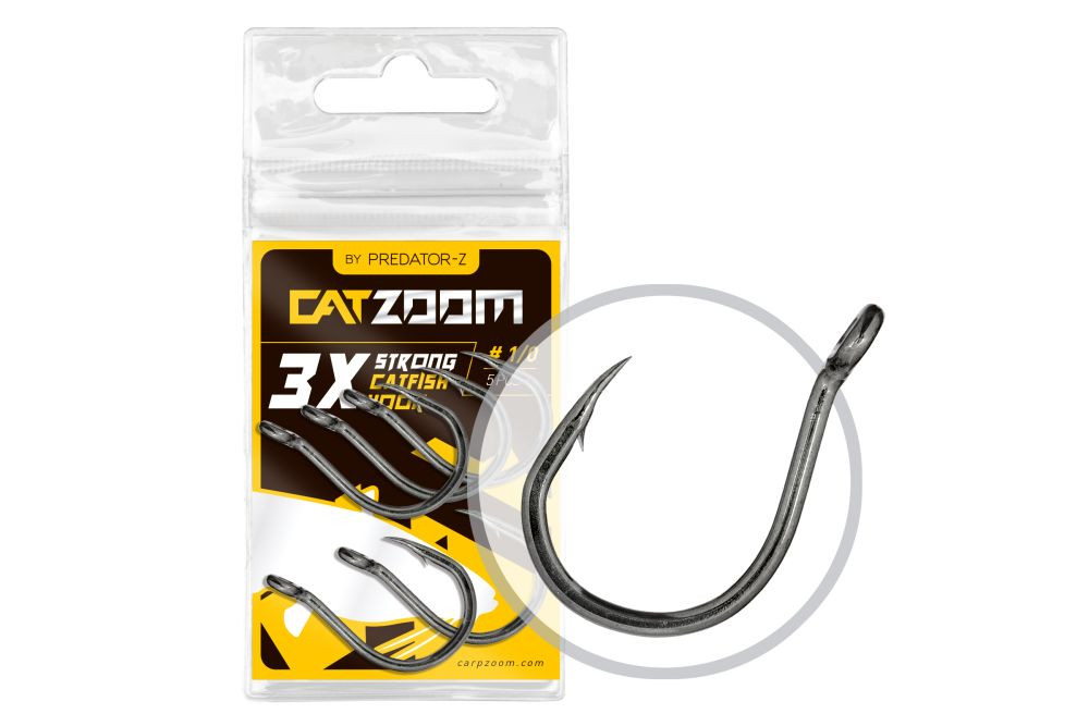Catzoom 3X harcsázó horog, #1/0, 5 db