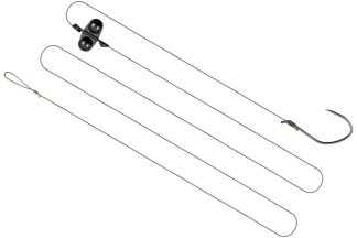 Catzoom Fonott harcsázó előke egyágú horoggal és csörgővel 220 lbs 130 cm, #6/0, 1 db