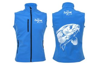 Carp Zoom Férfi softshell mellény, S, világoskék