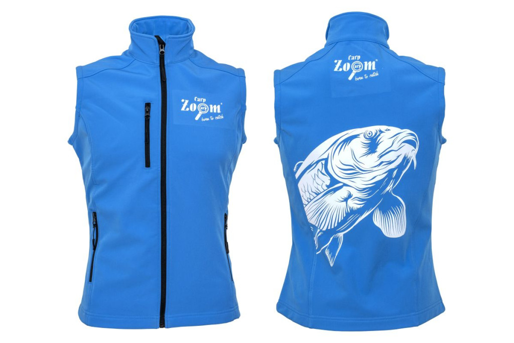 Carp Zoom Férfi softshell mellény, S, világoskék
